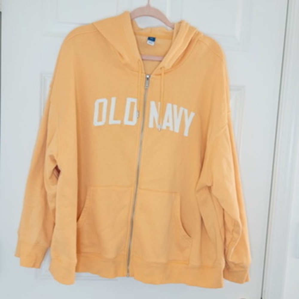Slouchy Logo Full Zip Hoodie